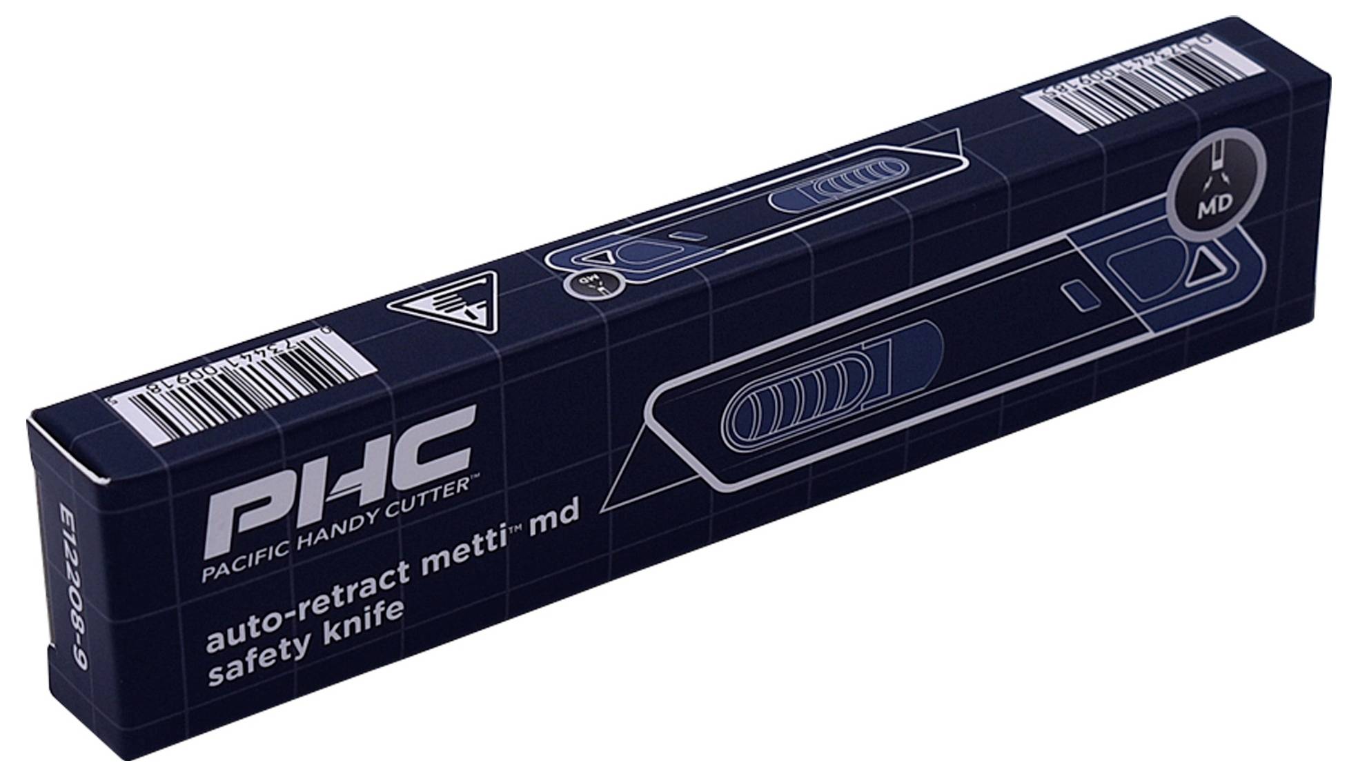 PHC E12208-9-01 Metti™ MD Sicherheitsmesser mit automatischem Einzug (Klinge mit spitzer Spitze) 1St.