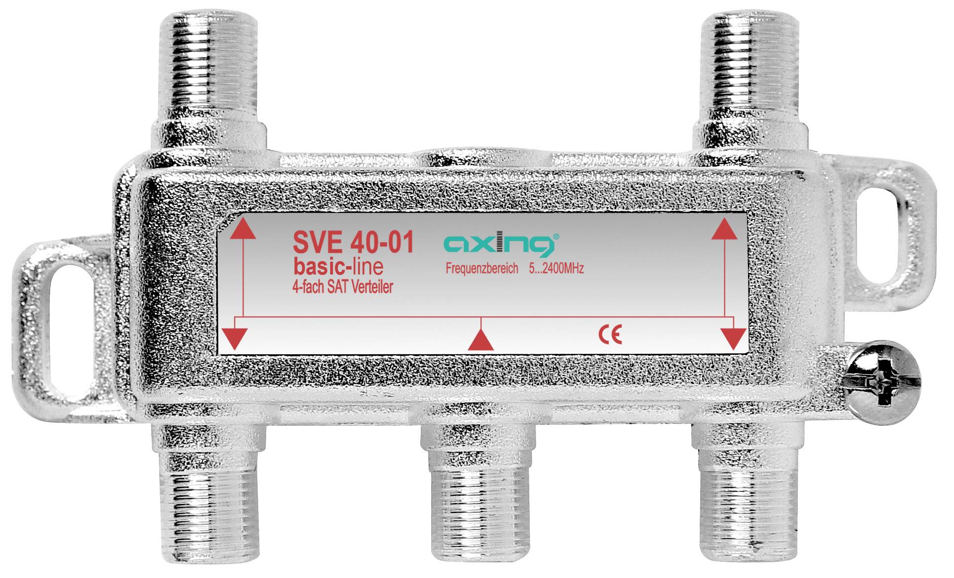 Metall-Koaxial-Fernseh-Verteiler mit der Bezeichnung „SVE 40-01 basic-line