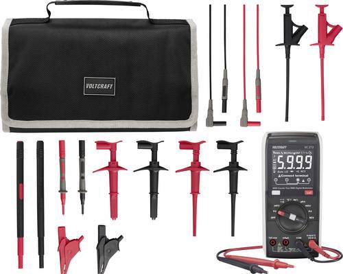VOLTCRAFT VC-272 Multimeter mit MLSet-100 Messleitungen und Tasche