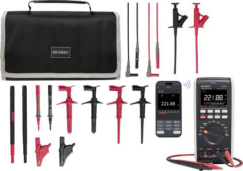 VOLTCRAFT VC-871 Multimeter mit MLSet-100 Messleitungen und Tasche