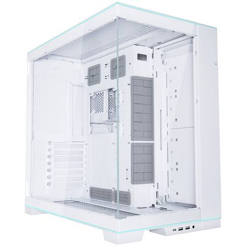 Lian Li O11D EVO Midi-Tower PC-Gehäuse Weiß Seitenfenster, Staubfilter