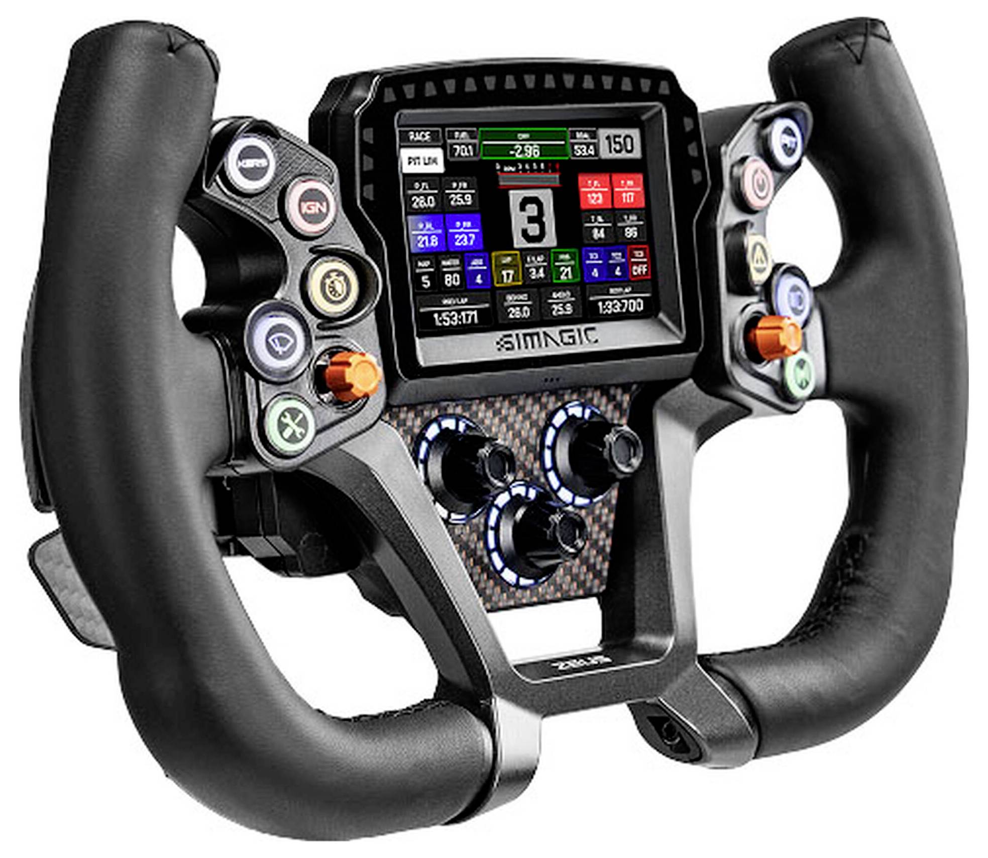 SIMAGIC Zeus GT + MagicDash 4 Lenkrad-Bundle PC Schwarz