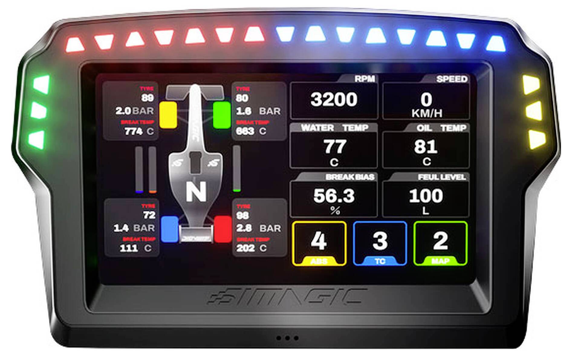 SIMAGIC Zeus GT + MagicDash 4 Lenkrad-Bundle PC Schwarz