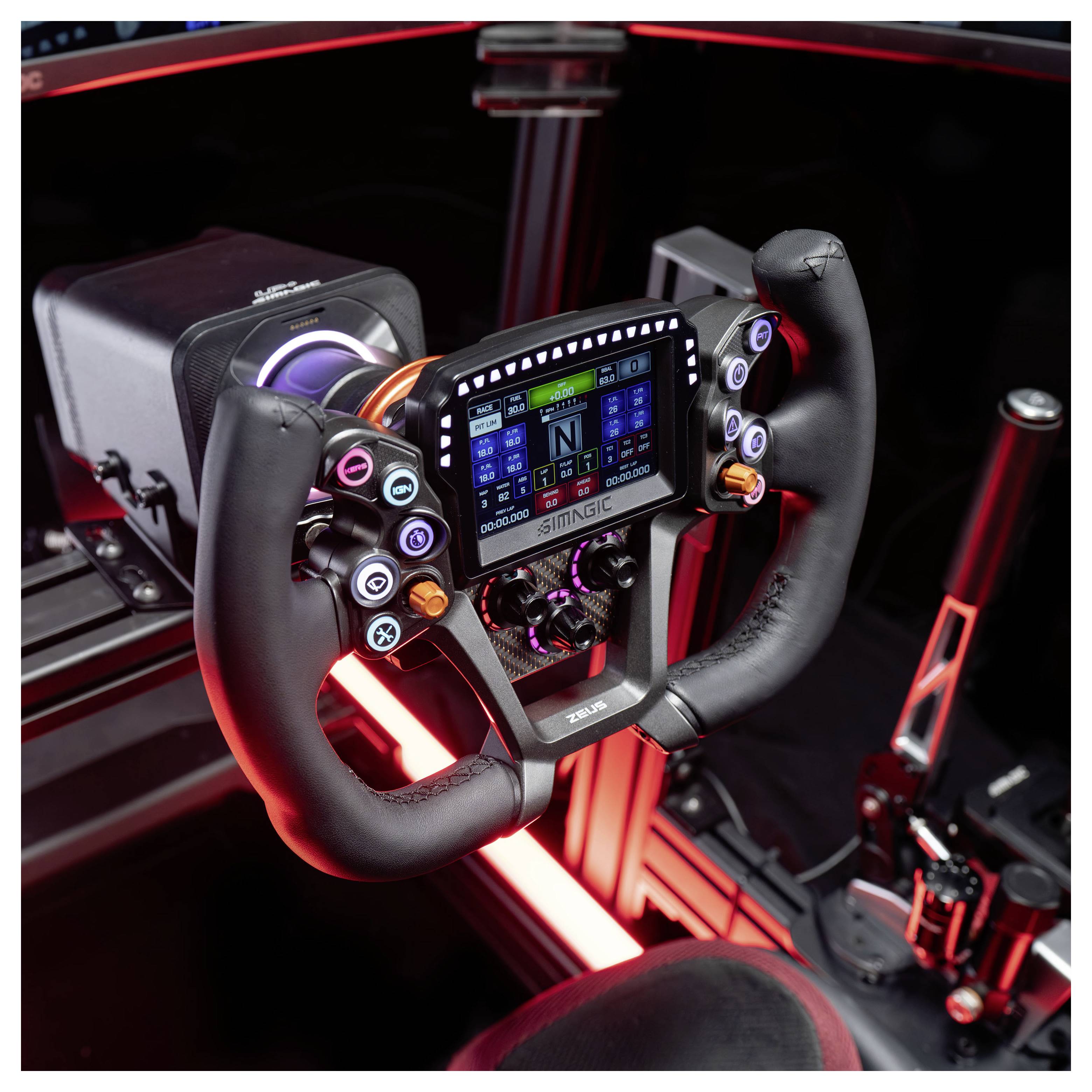 SIMAGIC Zeus GT + MagicDash 4 Lenkrad-Bundle PC Schwarz