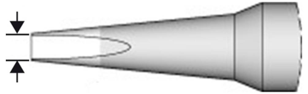 Lötspitze meißelförmig, gerade, 1,3 x 0,3 mm, C105221