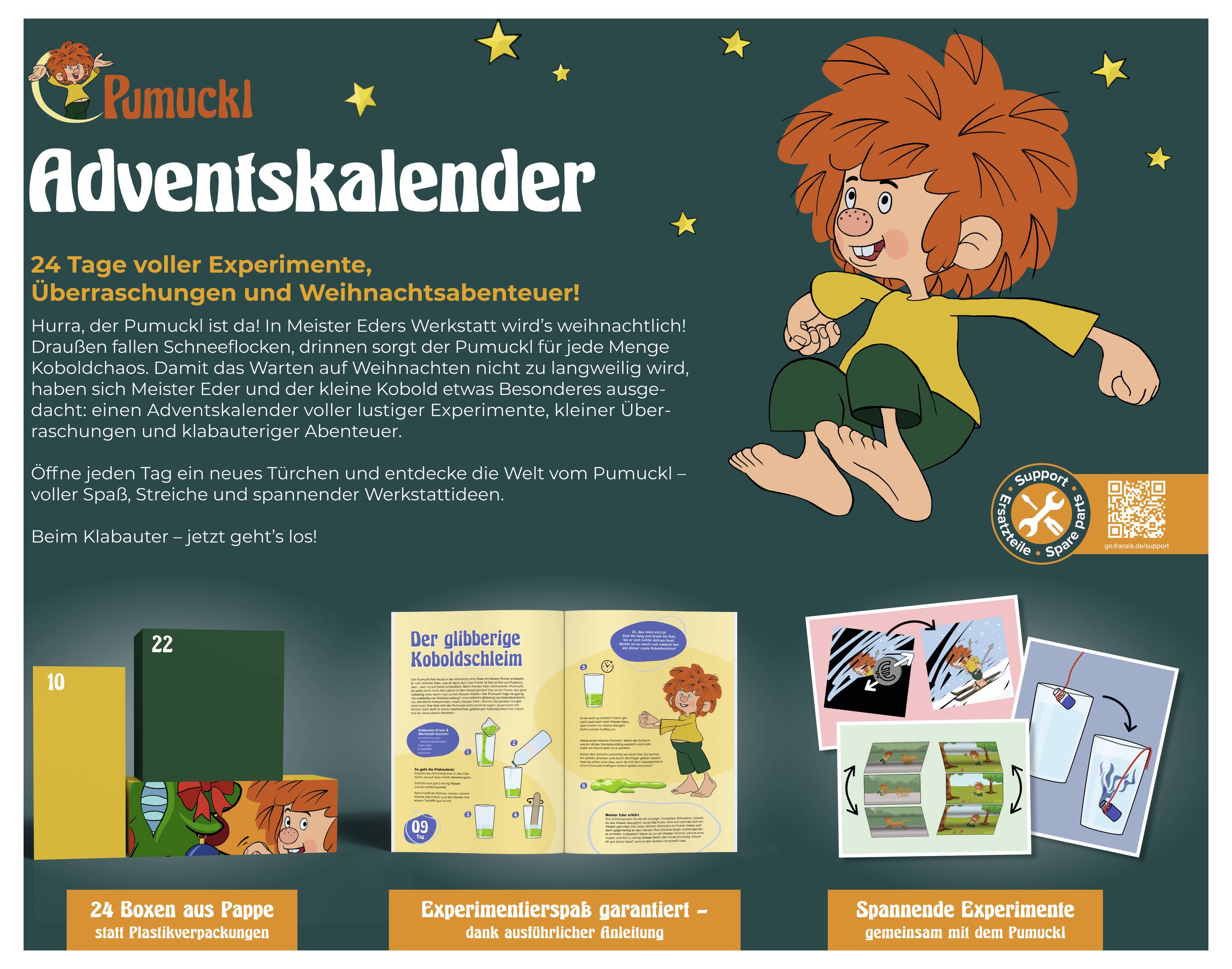 Werbeplaket für „Pumuckl Adventskalender