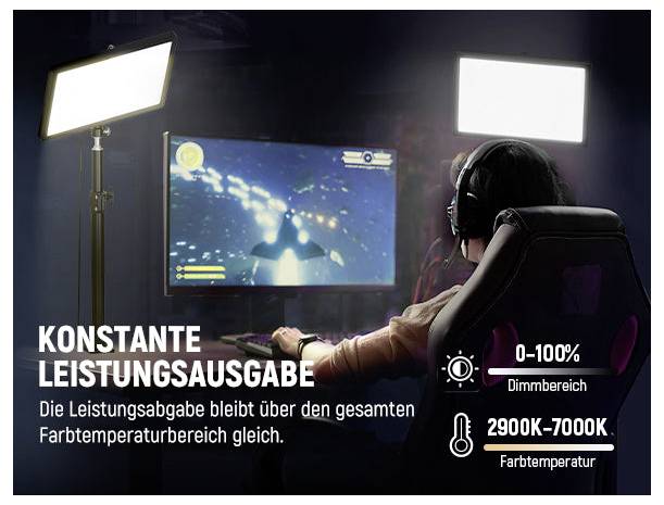 Neewer GL25B LED Videoleuchte Anzahl LEDs=176 Bi-Color
