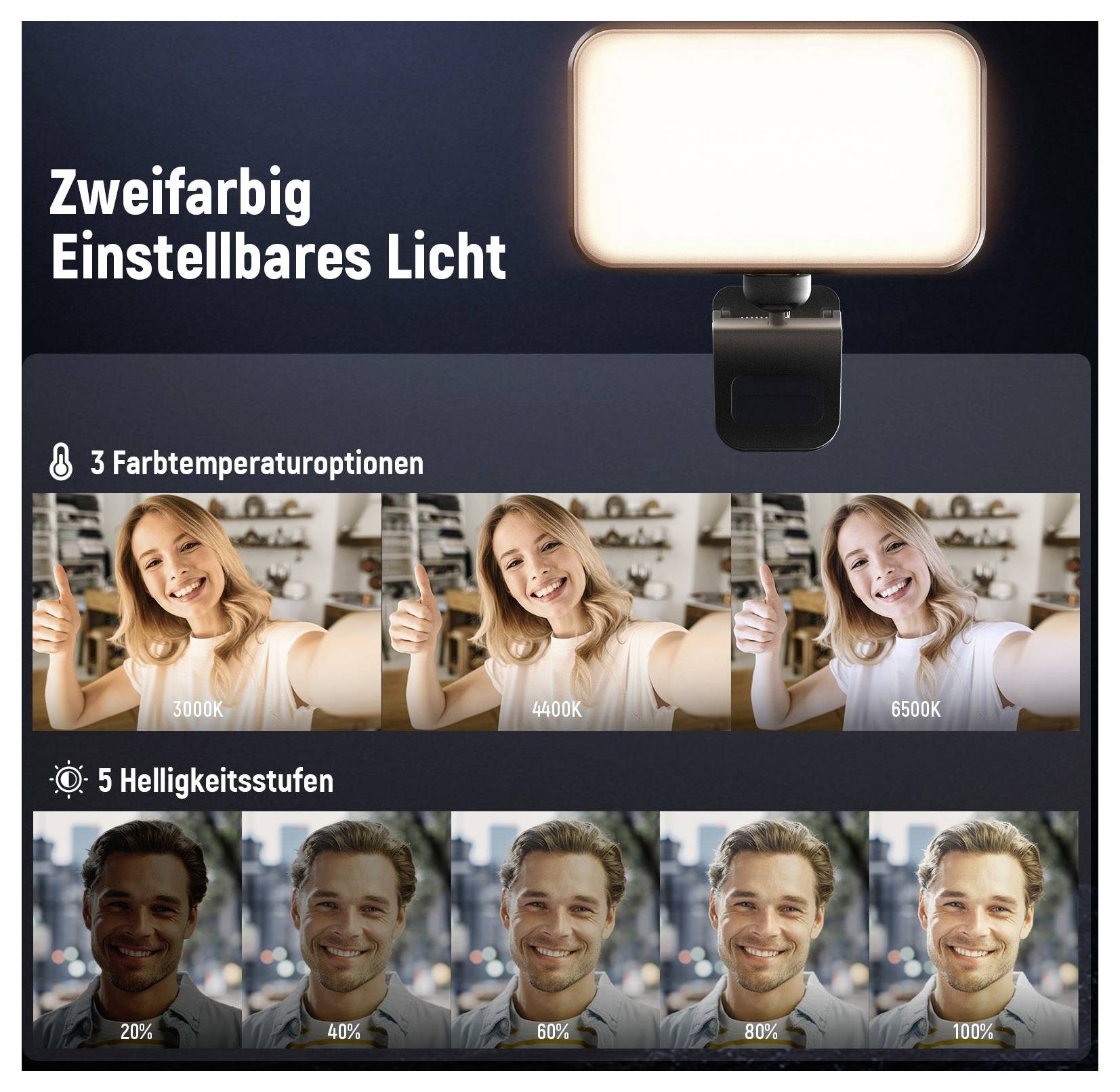 Neewer N6B LED Smartphone Licht Anzahl LEDs=66 Bi-Color