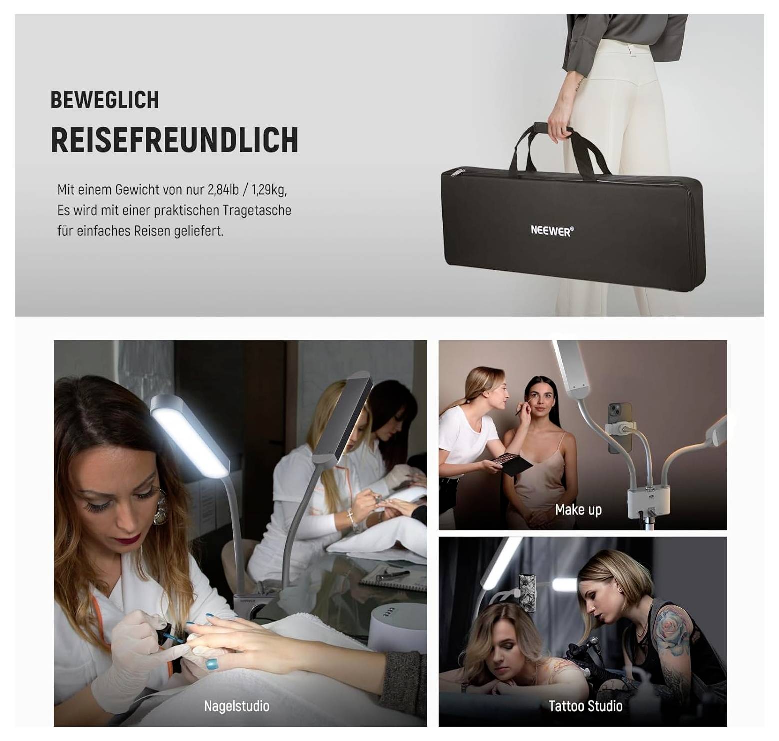 Neewer BH40B LED Videoleuchte Anzahl LEDs=210 Bi-Color
