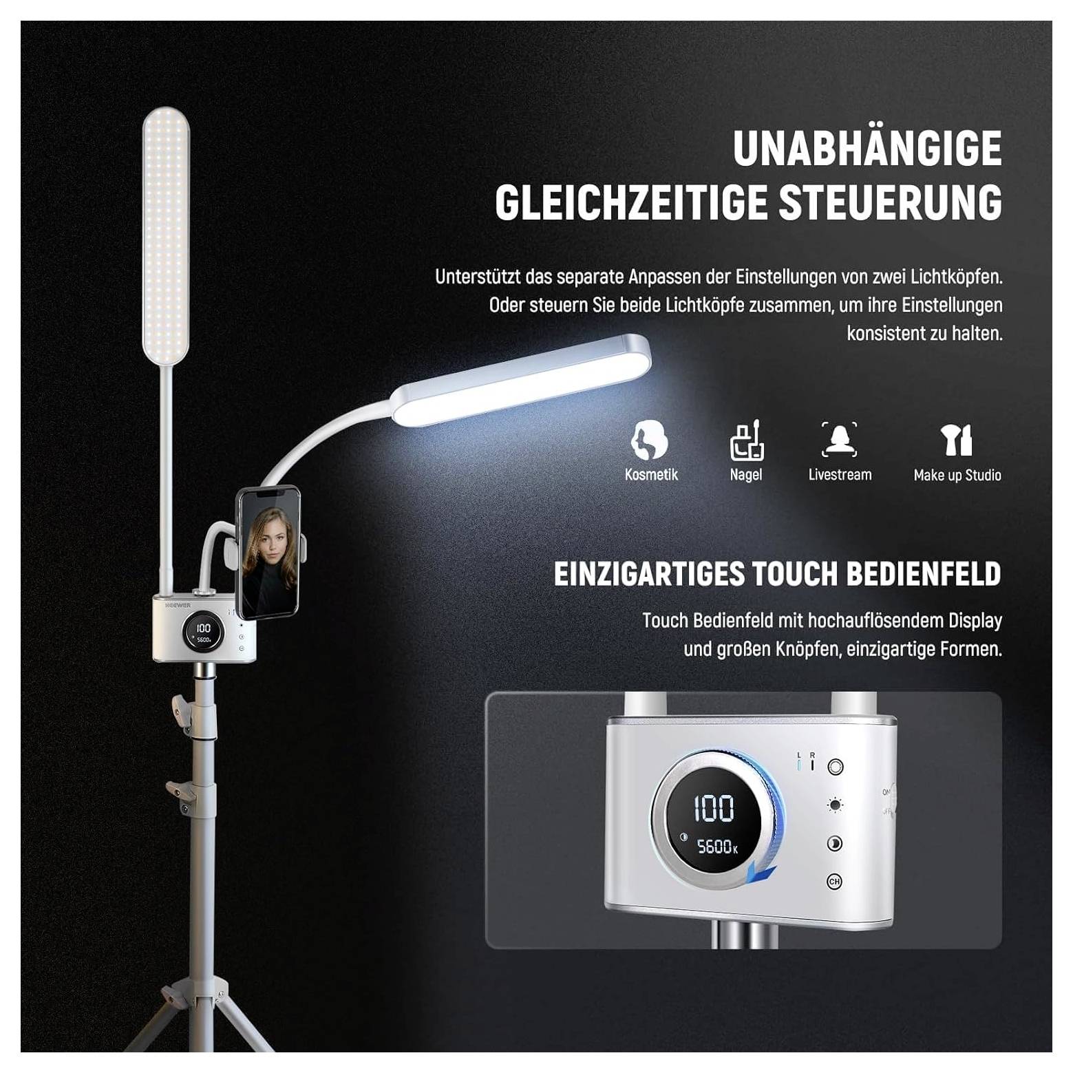 Neewer BH40B LED Videoleuchte Anzahl LEDs=210 Bi-Color