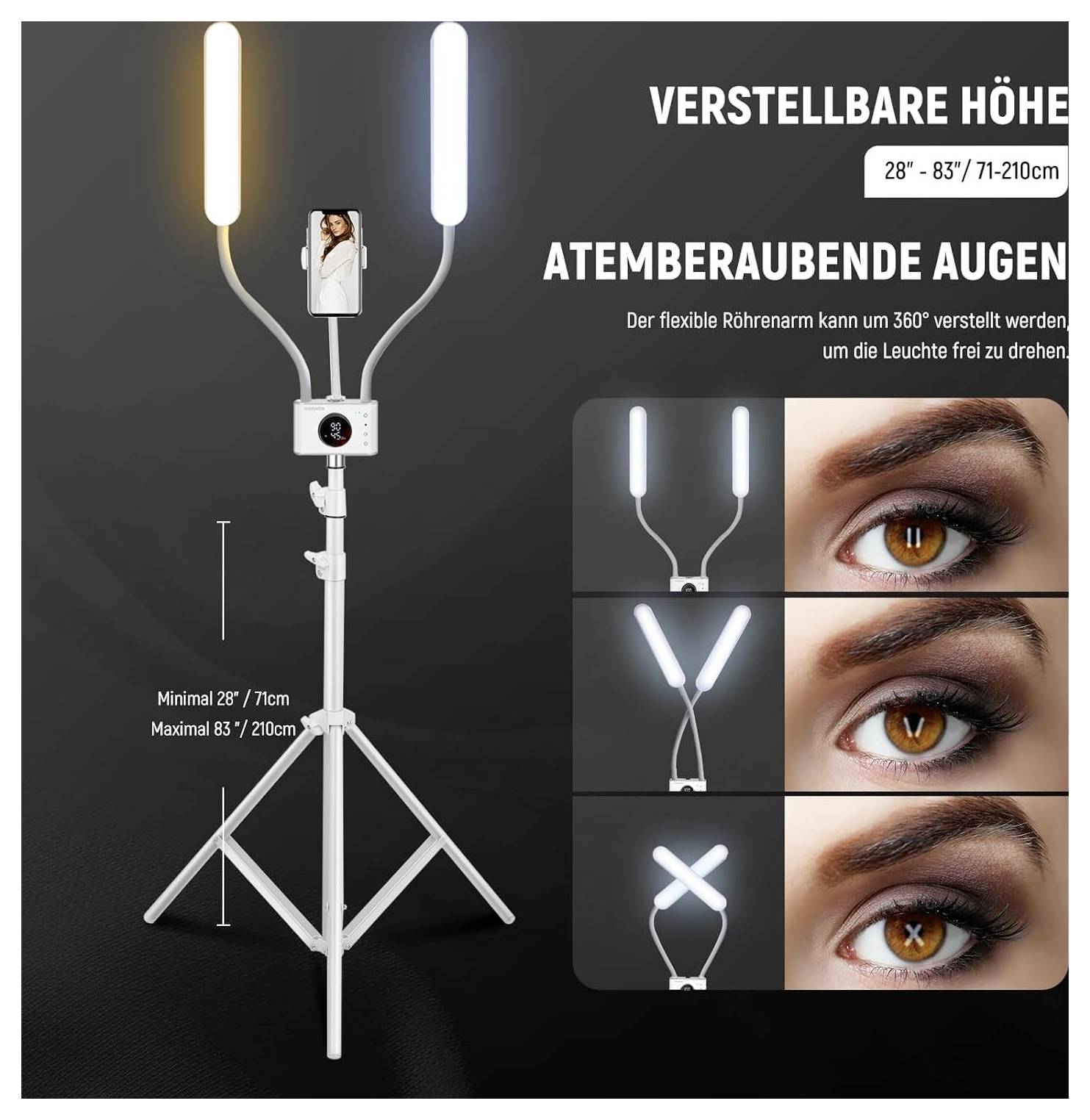 Neewer BH40B LED Videoleuchte Anzahl LEDs=210 Bi-Color