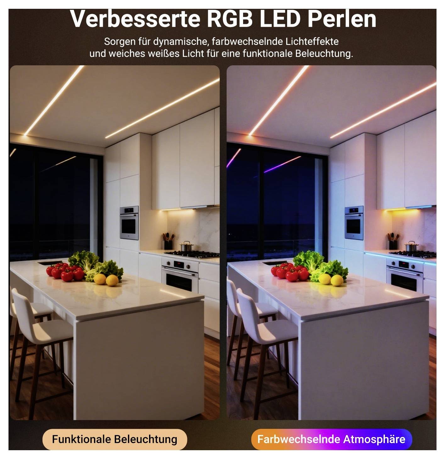 Neewer NS01-3 10107216 LED-Streifen-Basisset EEK: G (A - G) mit Stecker 24 V 3000 mm RGBICW 1 St.