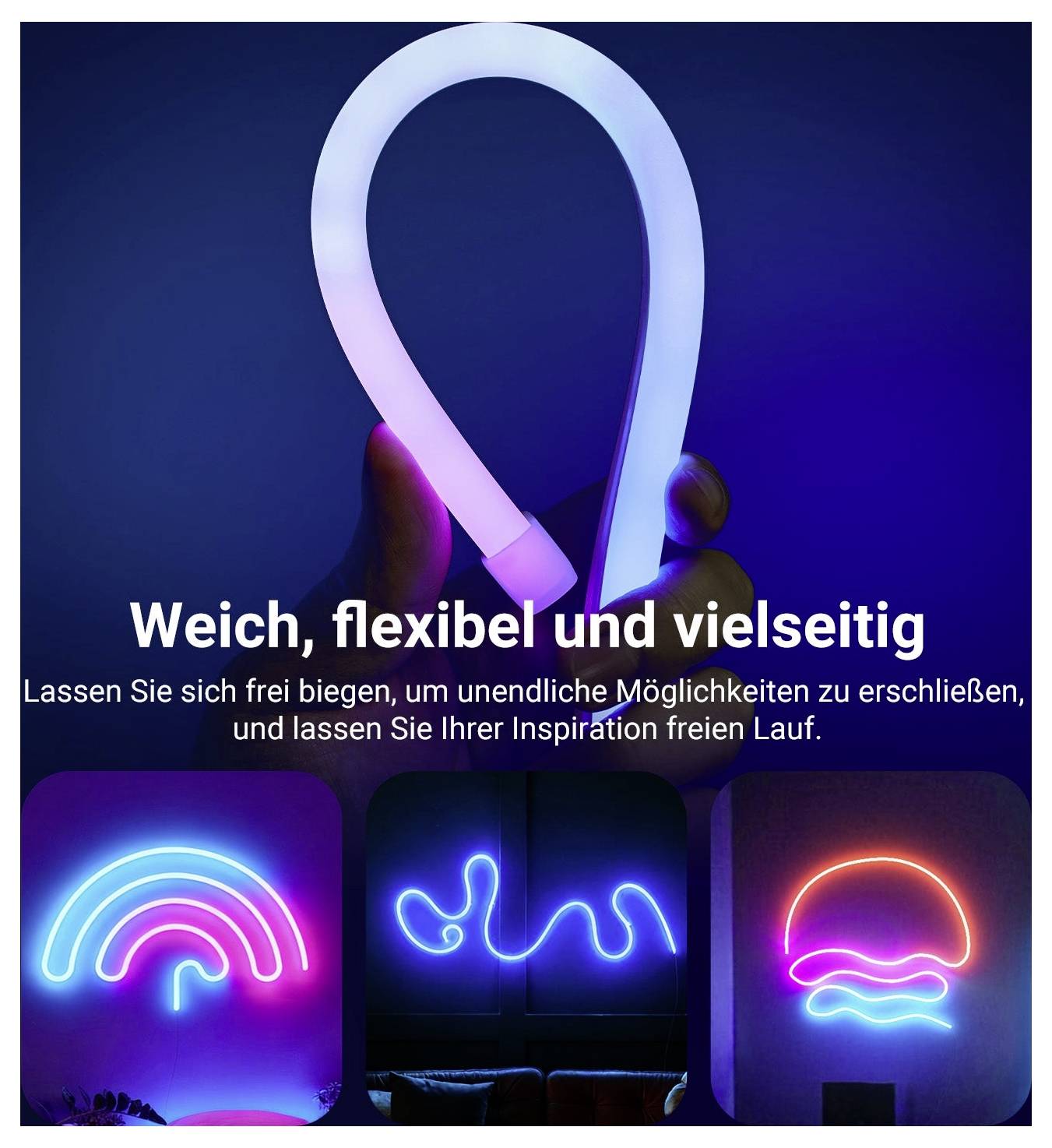 Neewer NS02-5 10107266 LED-Streifen-Basisset EEK: G (A - G) mit Stecker 24 V 5000 mm RGBICW 1 St.