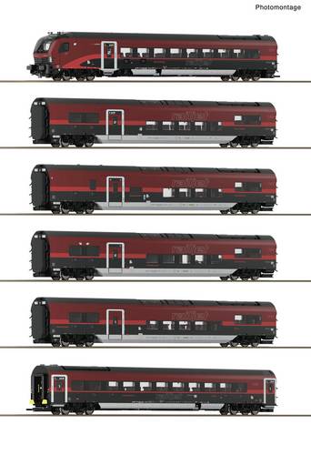 Roco 6200178 H0 6-tlg. Set 1: Railjet der neuen Generation der ÖBB Wagenset 1 der Österreichischen