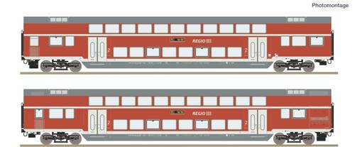 Roco 6200249 H0 2-tlg. Set: Doppelstockwagen (DC) 2 Doppelstockwagen 2. Klasse, Gattung DBpza
