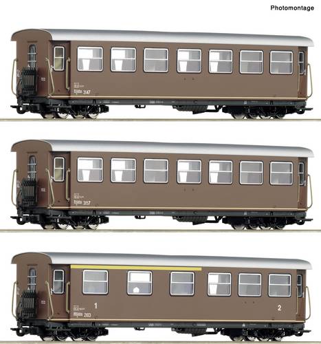 Roco 6240007 H0e 3-tlg. Set: Personenwagen der ÖBB Wagenset der Österreichischen Bundesbahnen