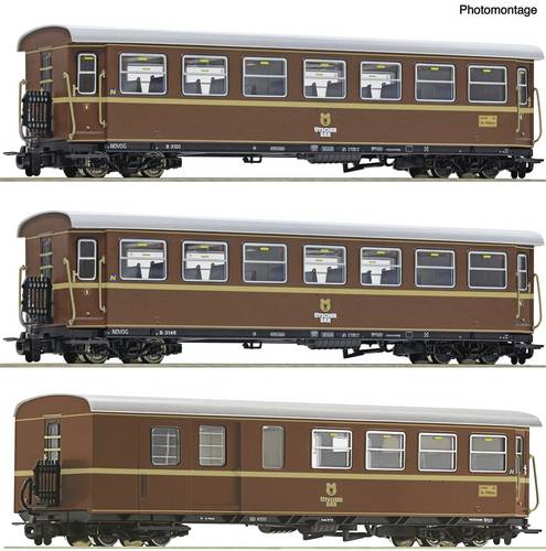 Roco 6240006 H0e 3-tlg. Set: Personenzug „Ötscherbär“ der NÖVOG Wagenset der Niederösterreich