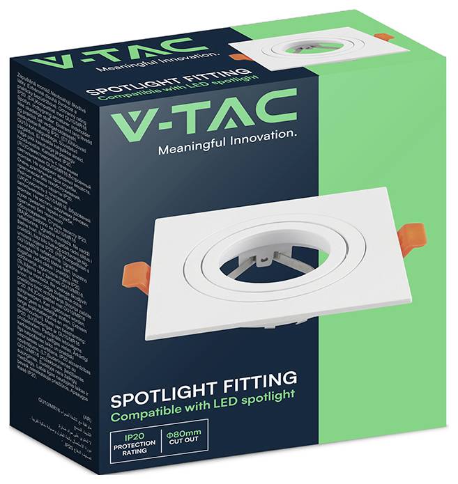 V-TAC VT-4204RD 24225 LED-Einbaurahmen IP20 Weiß