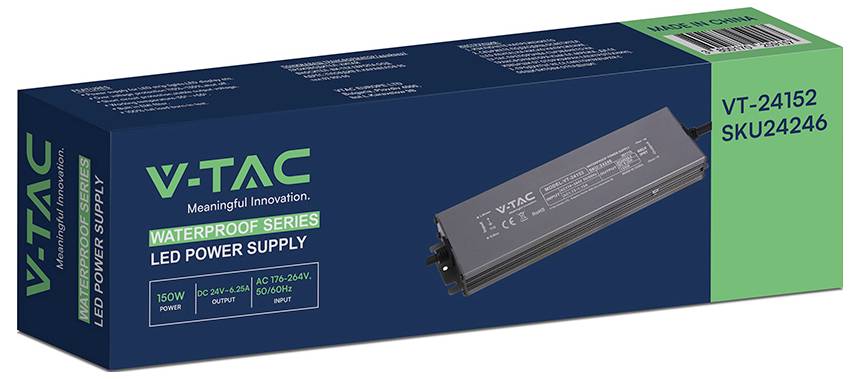 V-TAC wasserdichte LED-Stromversorgungsbox, gekennzeichnet mit 