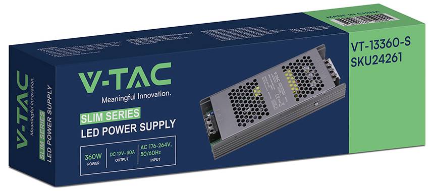 VTAC Slim Series LED-Stromversorgungsbox, gekennzeichnet mit „VT-13360-S