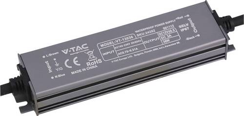 V-TAC VT-13036 LED-Trafo Konstantspannung 36 W 3 A 12 V/DC nicht dimmbar 1 St.