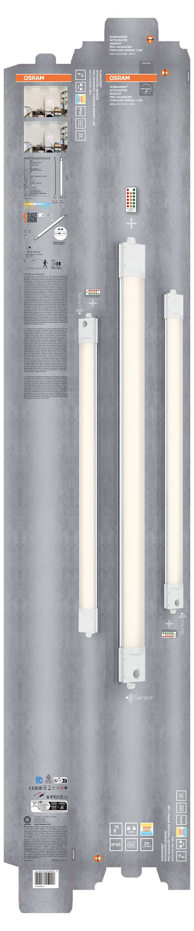 Drei graue Industriebatteriemodule mit orangefarbenen Etiketten, die Vorder- und Seitenansichten von hohen zylindrischen Zellen und Steckerdetails zeigen.