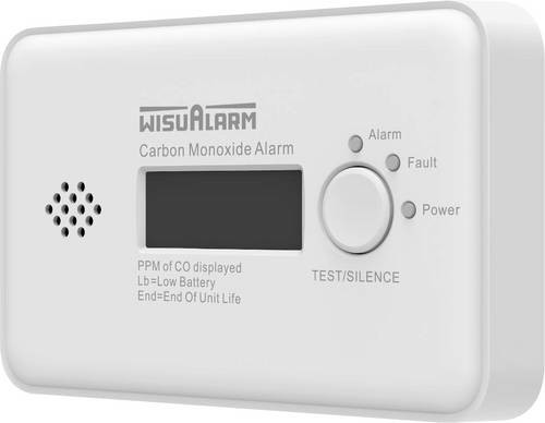 Wisualarm DHI-HY-GC20C Kohlenmonoxid-Melder vernetzbar batteriebetrieben detektiert Kohlenmonoxid