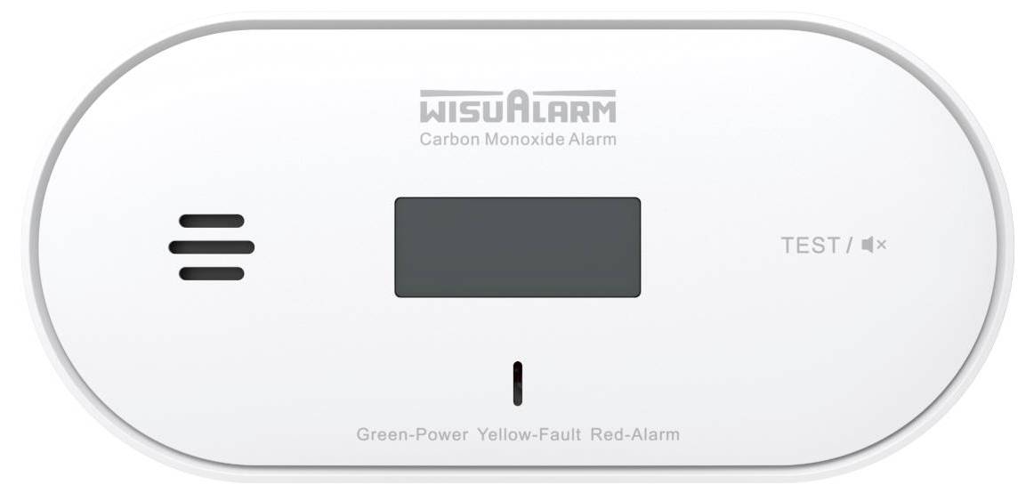 Wisualarm DHI-HY-GC30A-R8 Kohlenmonoxid-Melder vernetzbar, inkl. 10 Jahres-Batterie batteriebetrieben detektiert Kohlenmonoxid