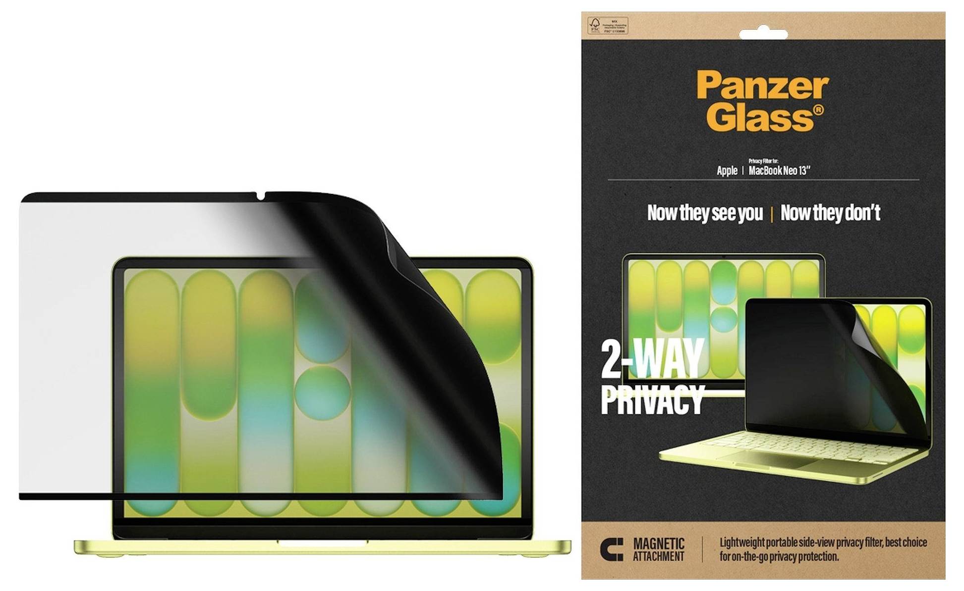 PanzerGlass 2-Way Privacy Displayschutzglas Apple MacBook Neo 13'' 1 St. PG51875