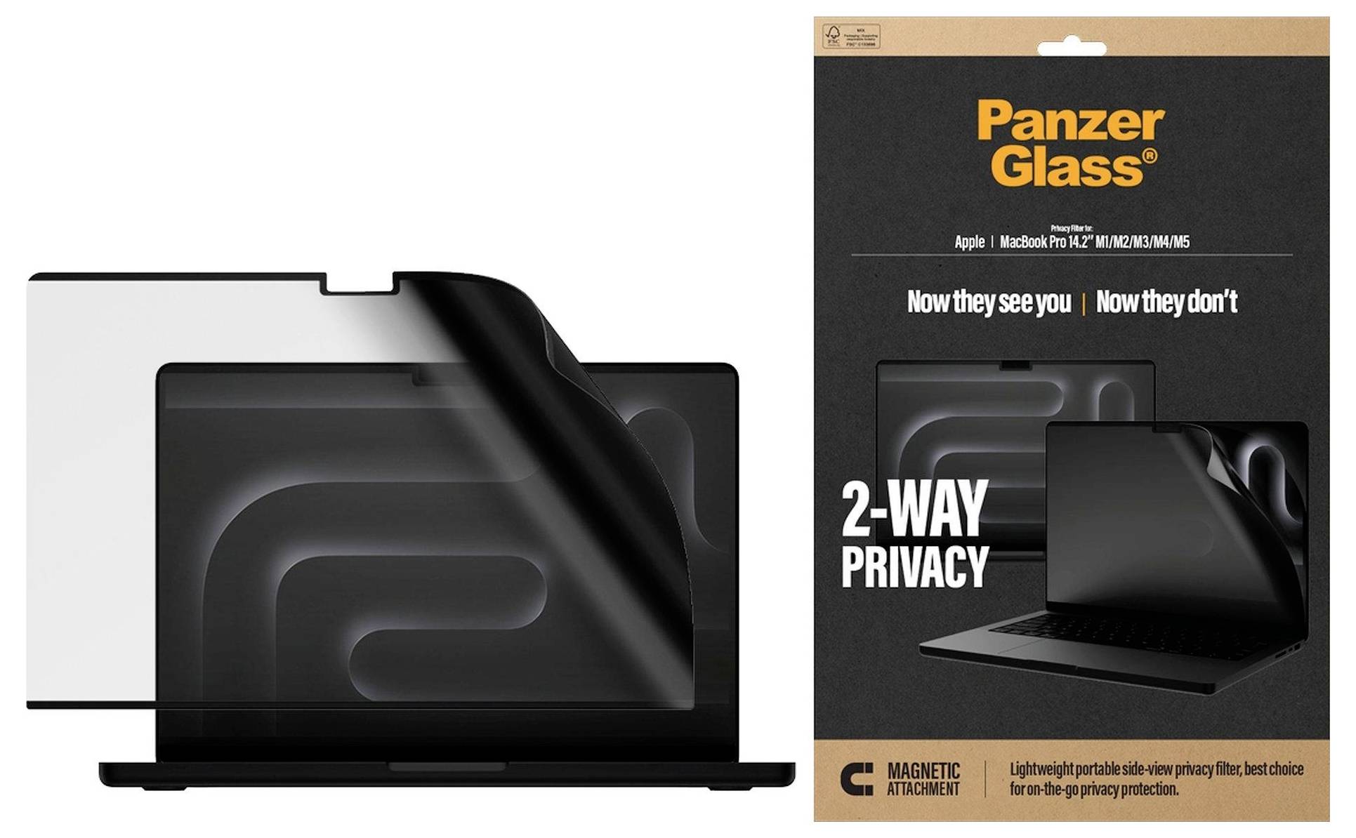 PanzerGlass 2-Way Privacy Displayschutzglas Apple MacBook Pro 14'' 1 St. PG49662