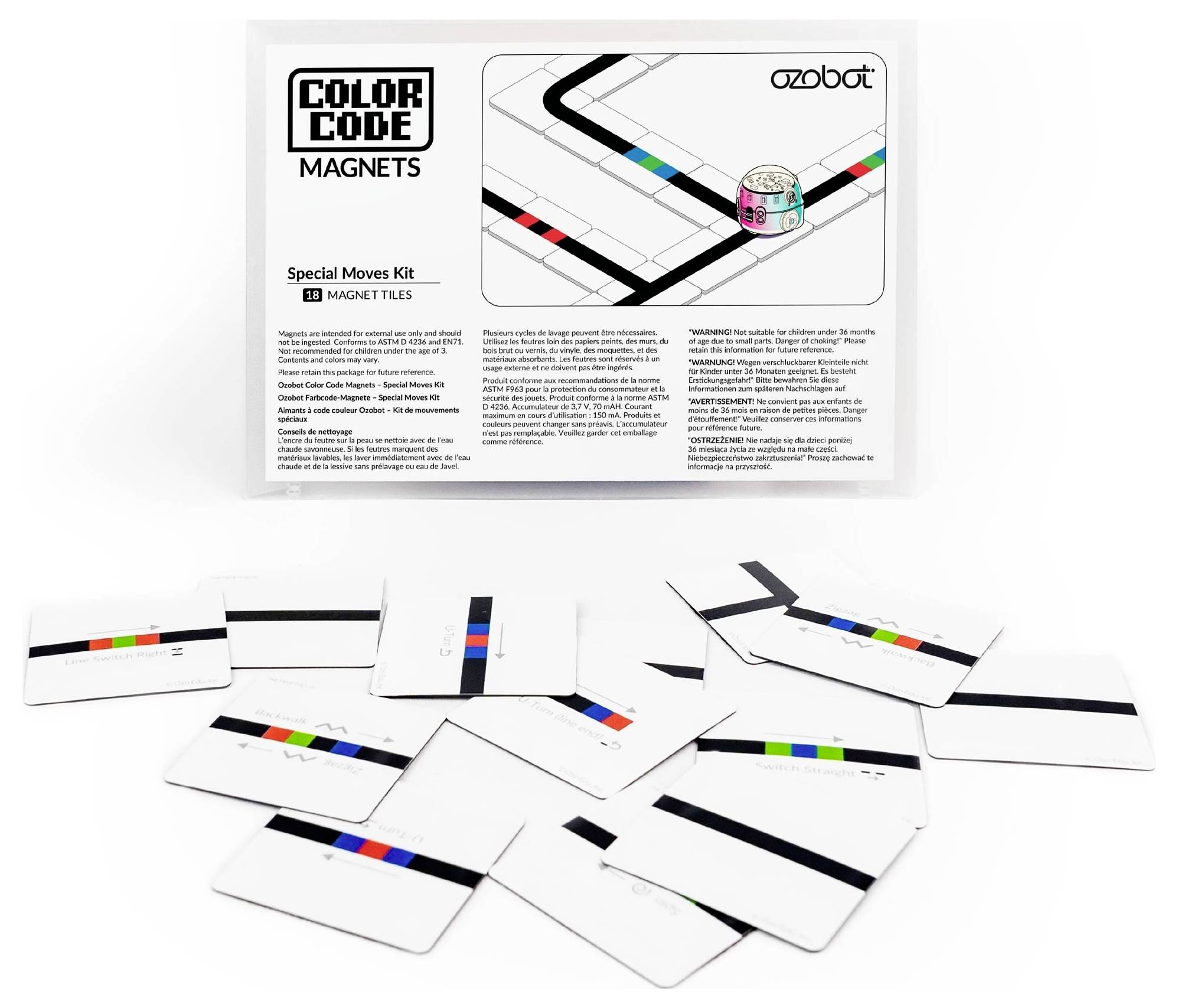 Ozobot Magnete Bewegungs Set Farbcode Folder