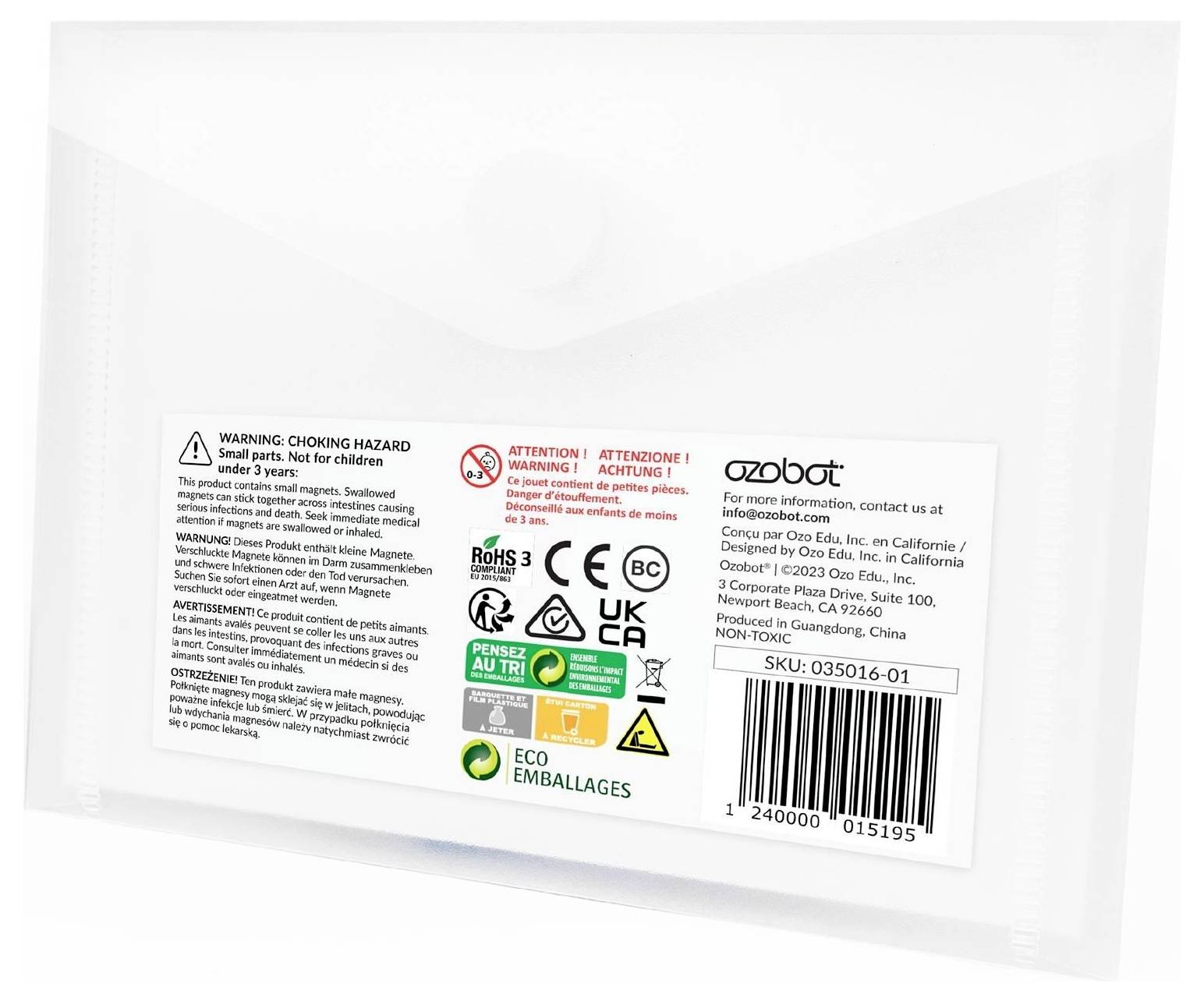 Ozobot Magnete Bewegungs Set Farbcode Folder