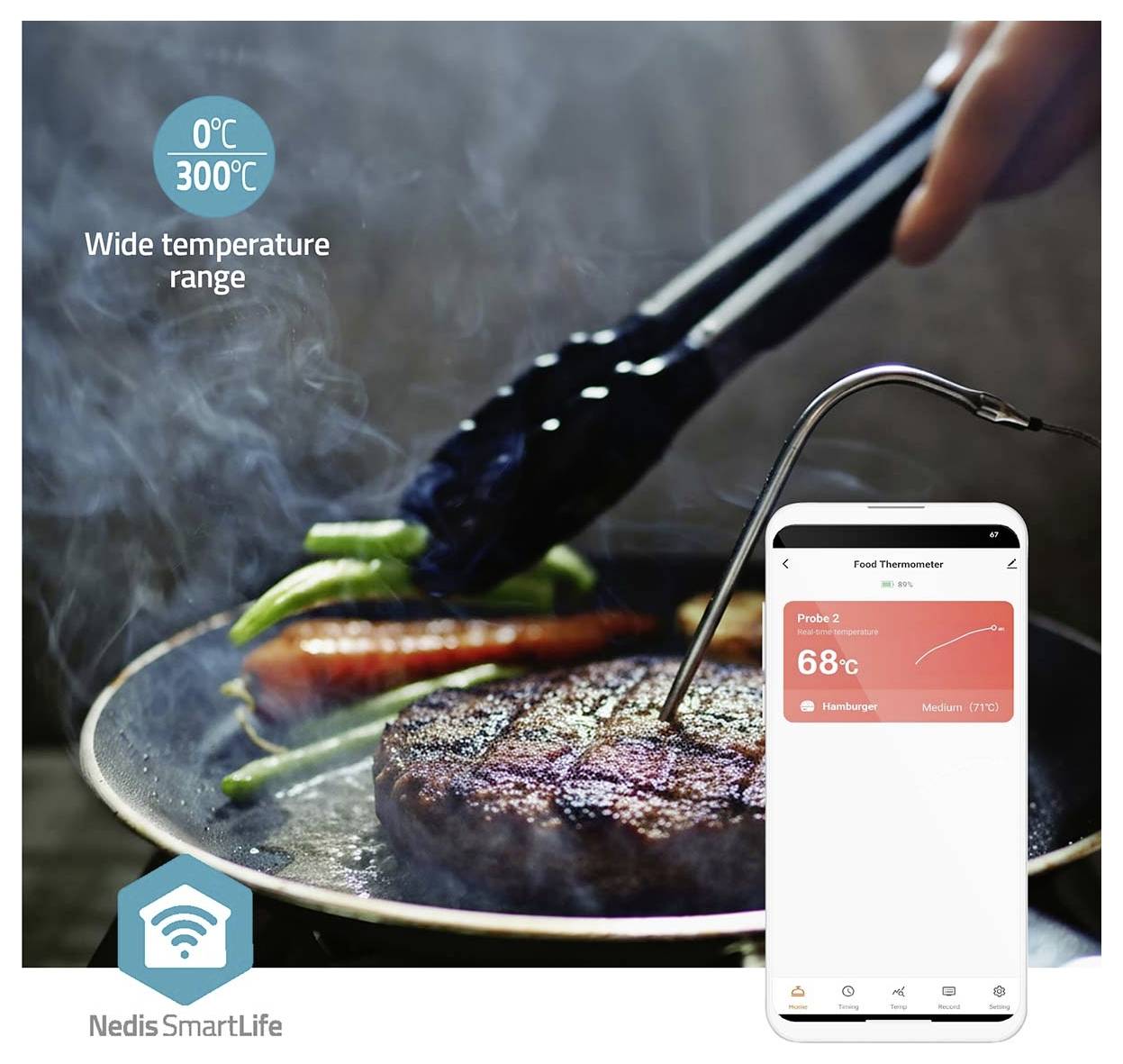 Nedis BTKAT10GY Grill-Thermometer