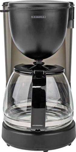 Butler Coffee Maker 1.25L Easy to Use Keep Warm Function Nylon Reusable Filter - Black