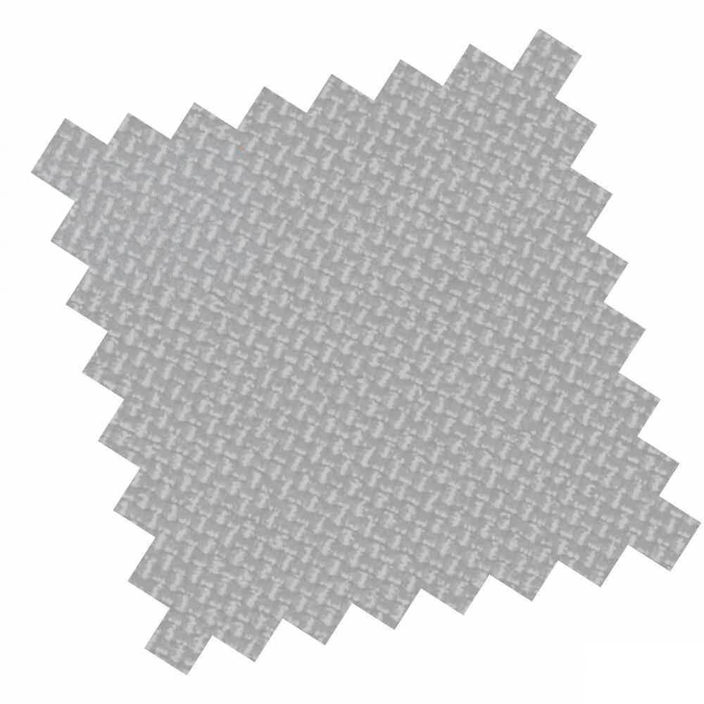 Ein graues, strukturiertes Quadrat, diagonal auf weißem Hintergrund gedreht.