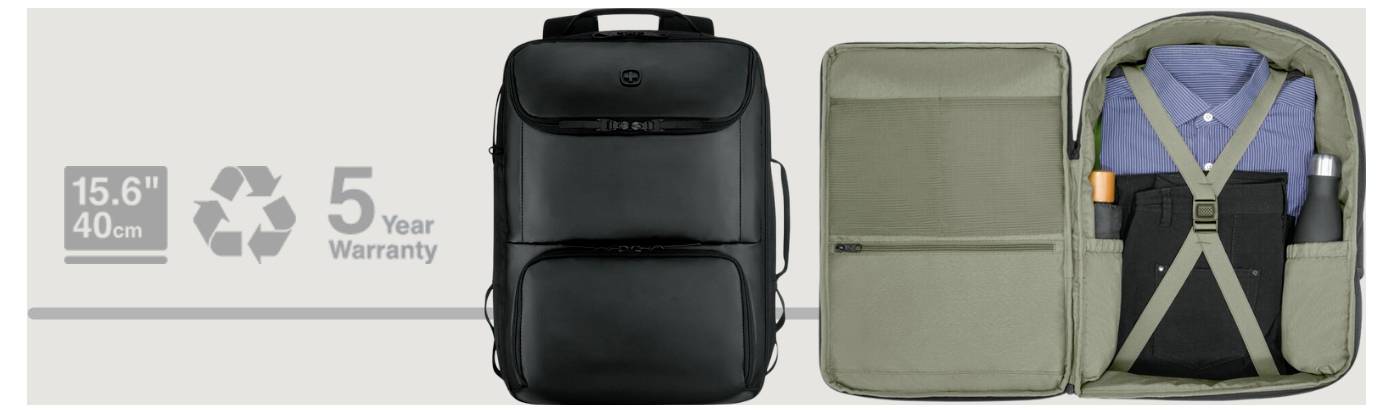 Wenger Notebook Rucksack Passend für maximal: 39,6cm (15,6") Schwarz
