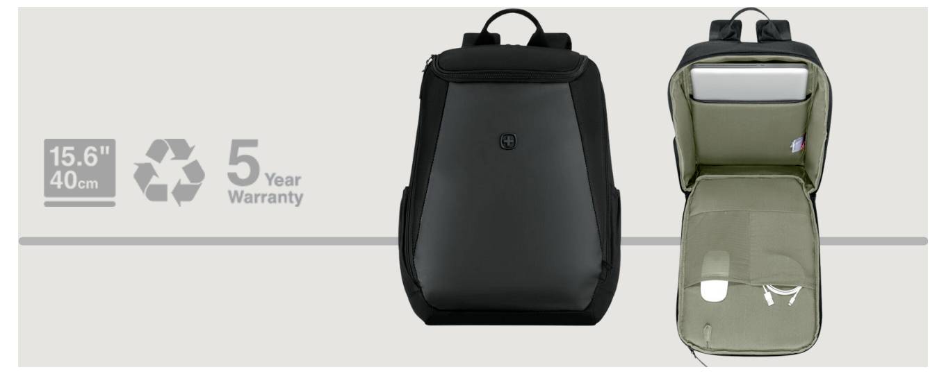 Wenger Notebook Rucksack Passend für maximal: 39,6cm (15,6") Schwarz