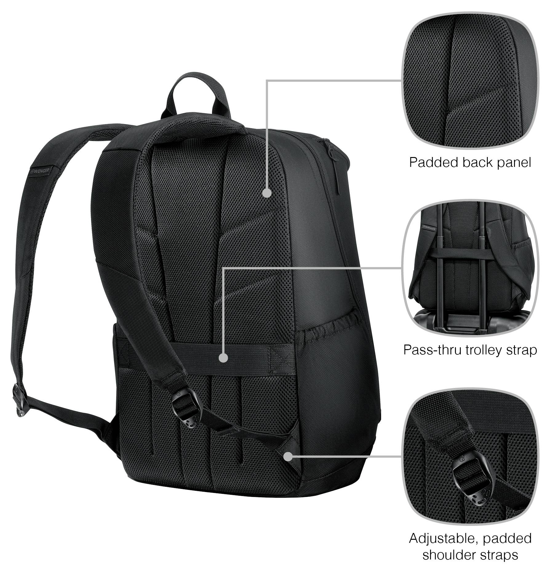 Wenger Notebook Rucksack Passend für maximal: 39,6cm (15,6") Schwarz