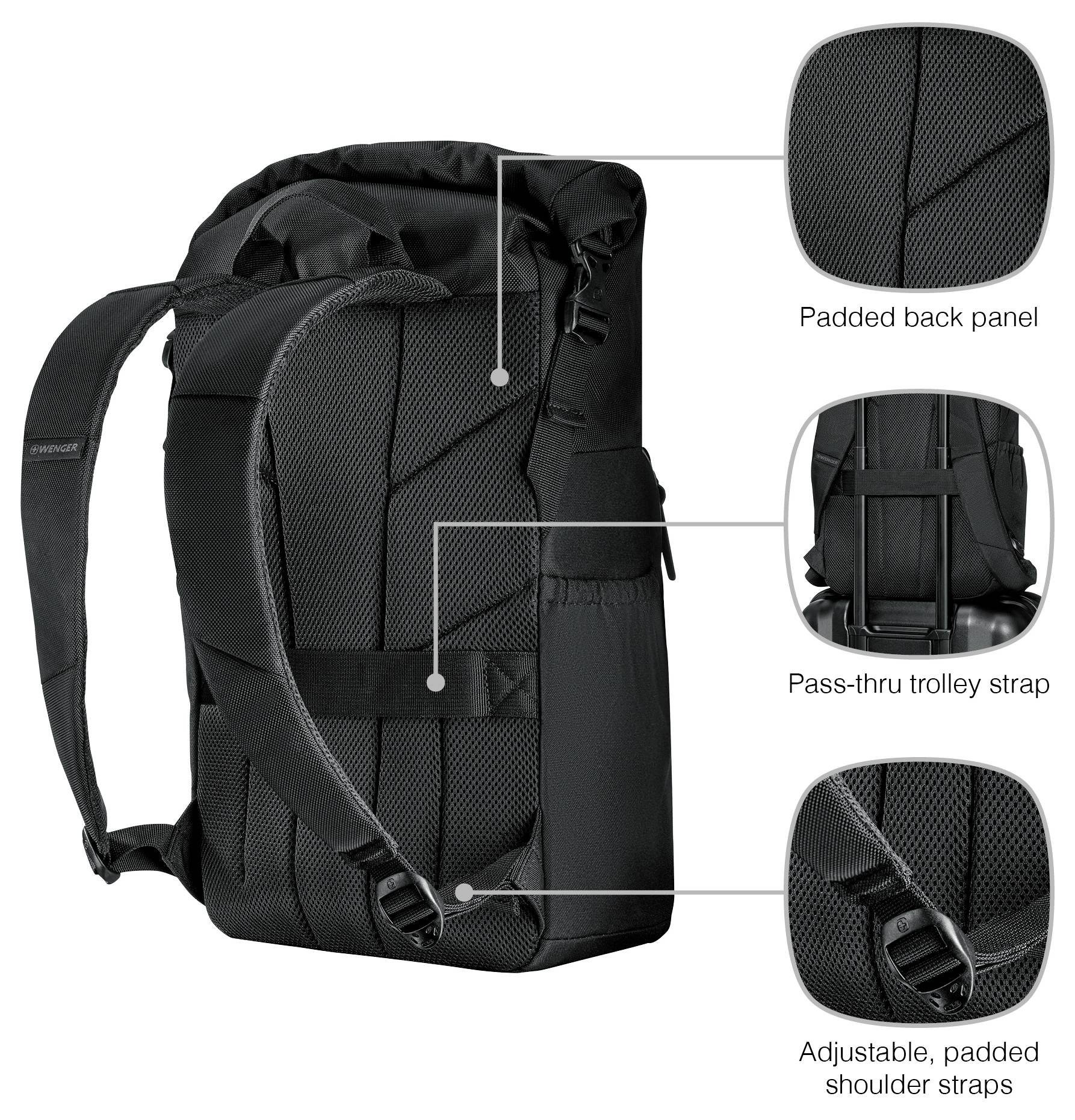 Wenger Notebook Rucksack Passend für maximal: 39,6cm (15,6") Schwarz