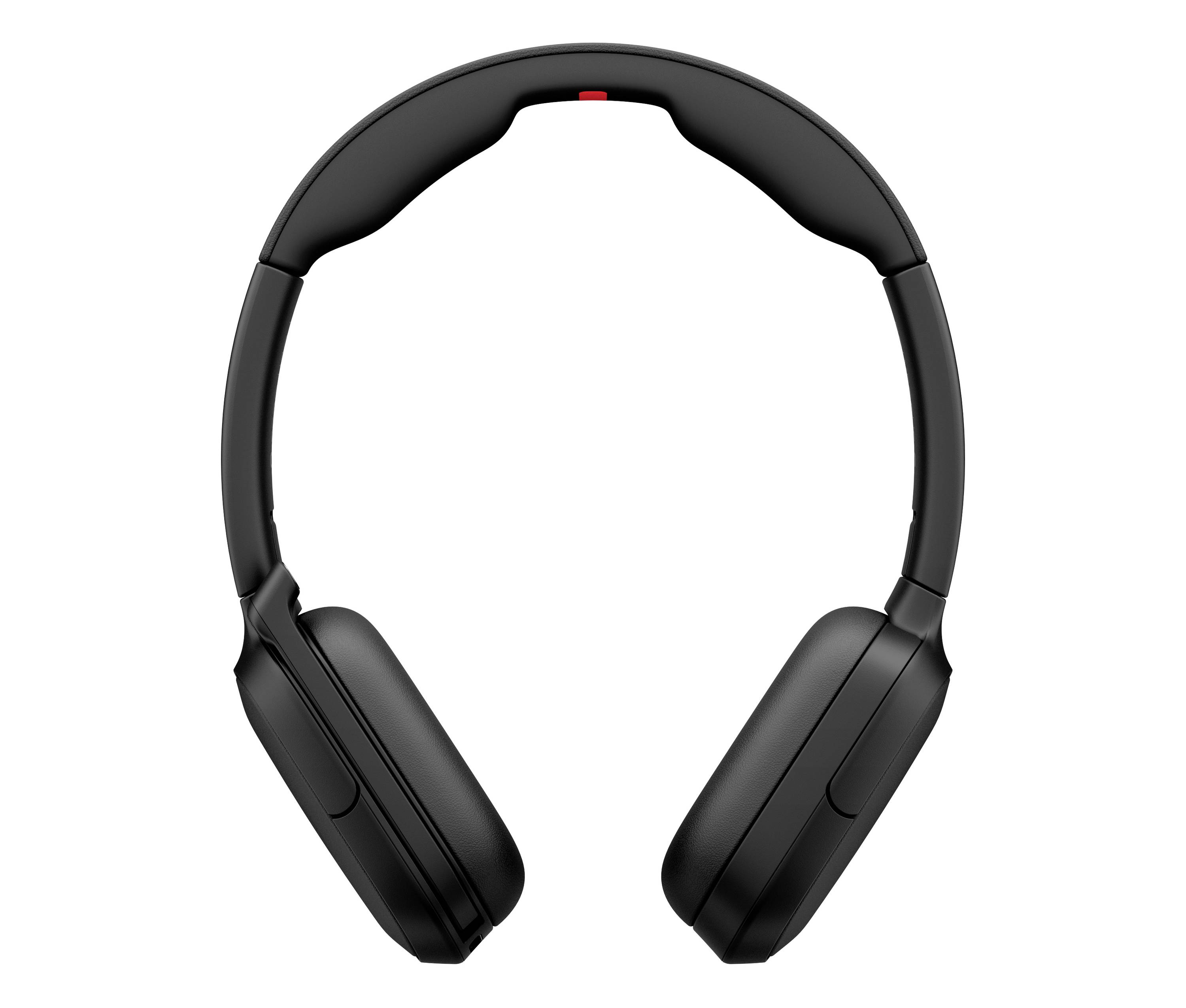 Schwarze Over-Ear-Kopfhörer mit gepolstertem Kopfbügel auf weißem Hintergrund.