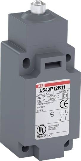 ABB 1SBV010712R1211 LS43P12B11 Positionsschalter 10A Kuppenstößel IP65 1St.