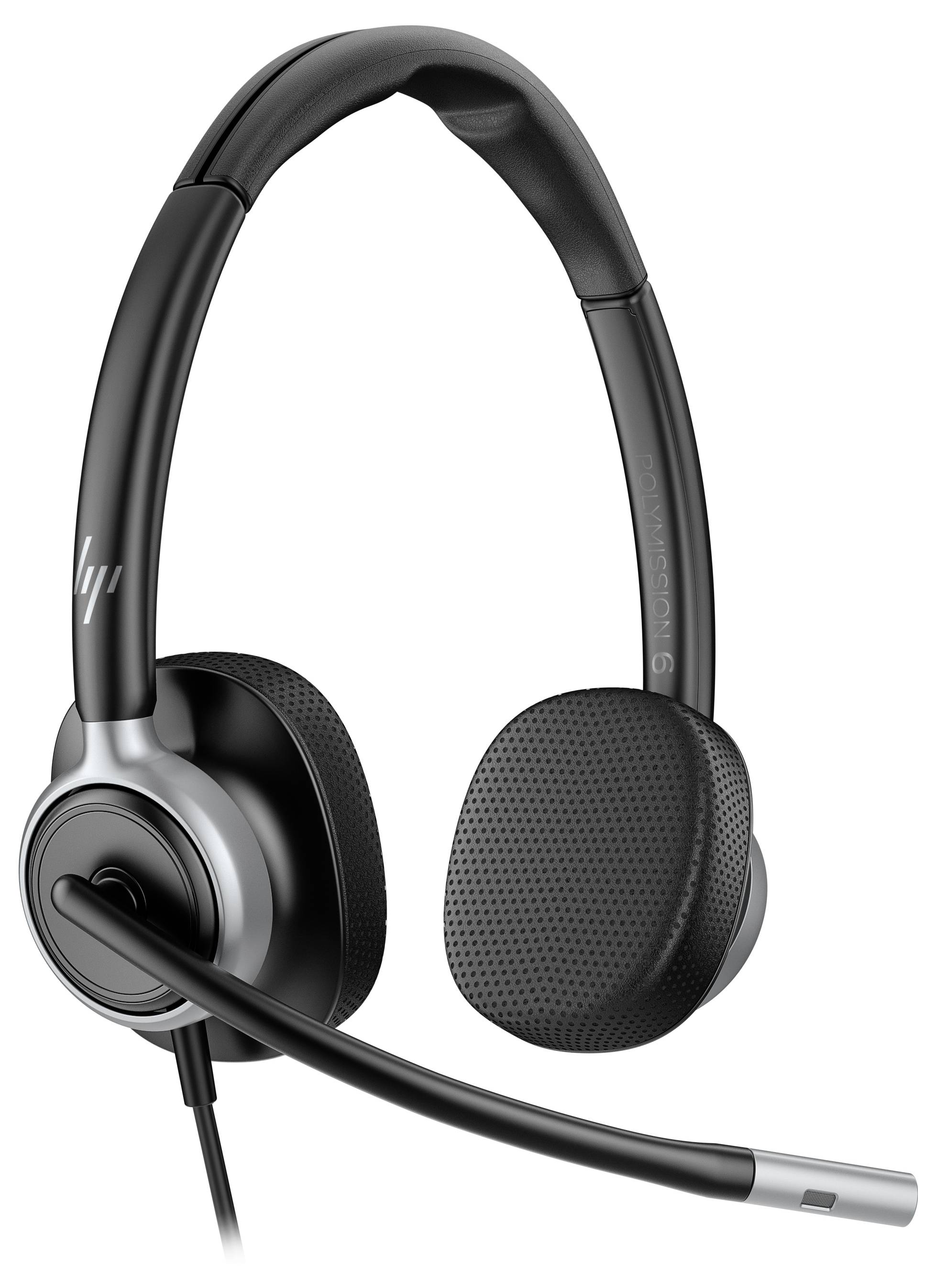 HP Poly Mission 625 USB Wired Headset On Ear Headset Schwarz