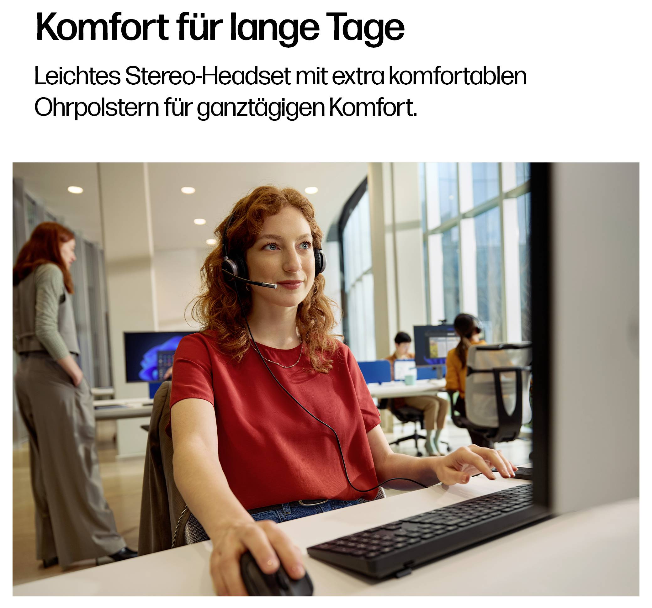 HP Poly Mission 625 USB Wired Headset On Ear Headset Schwarz