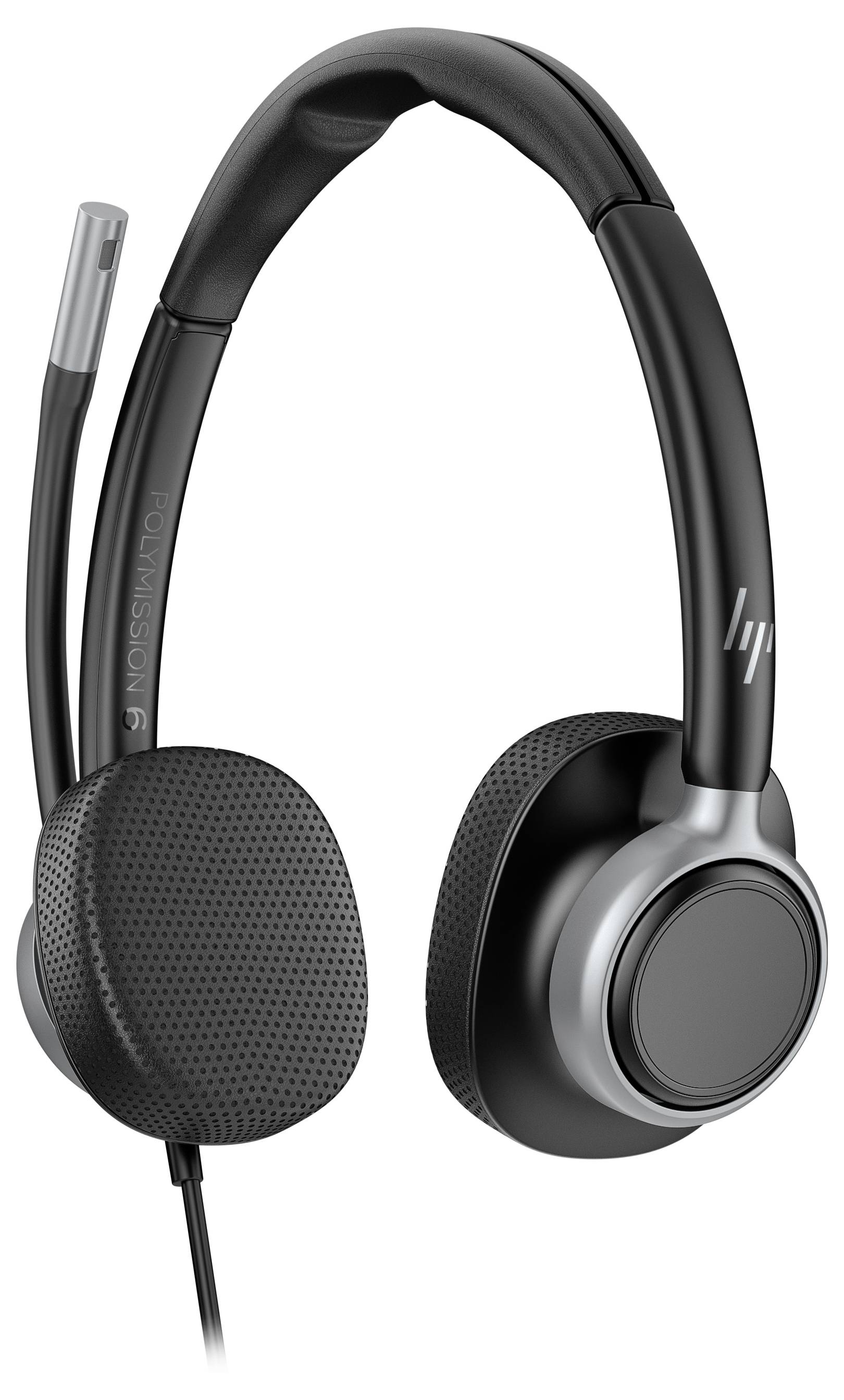 HP Poly Mission 625 USB Wired Headset On Ear Headset Schwarz