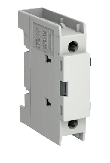 Graues Elektromodul mit weißer Frontabdeckung, dargestellt in einer produktgerechten isolierten Ansicht auf weißem Hintergrund.