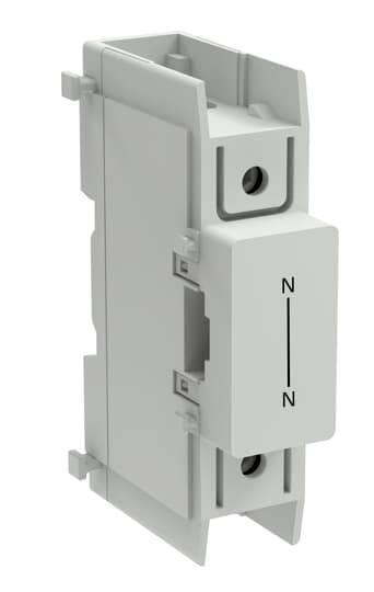 Graues Elektromodul mit Terminalöffnungen und 
