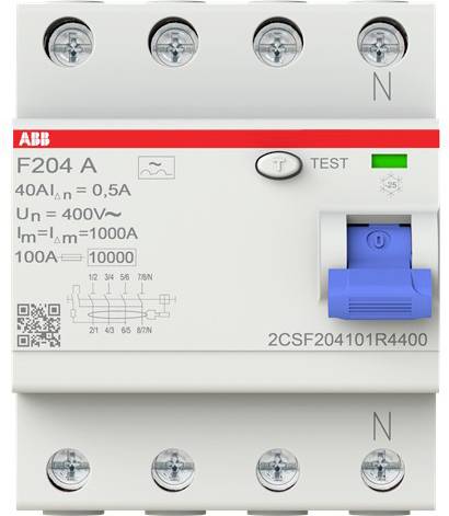 ABB 2CSF204101R4400 F204A-40/0,5 FI-Schutzschalter 40A 0.5A 400 V/AC