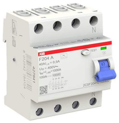 ABB 2CSF204101R4400 F204A-40/0,5 FI-Schutzschalter 40A 0.5A 400 V/AC
