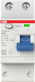 ABB 2CSF202165R1250 FX202 A-25/0.03 FI-Schutzschalter 25A 0.03A 230 V/AC
