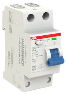 ABB 2CSF202165R1400 FX202 A-40/0.03 FI-Schutzschalter 40A 0.03A 230 V/AC